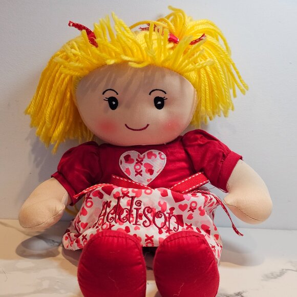 Personal Creations Valentine Cuddle Time Rag "Addison" Doll - Picture 8 of 9